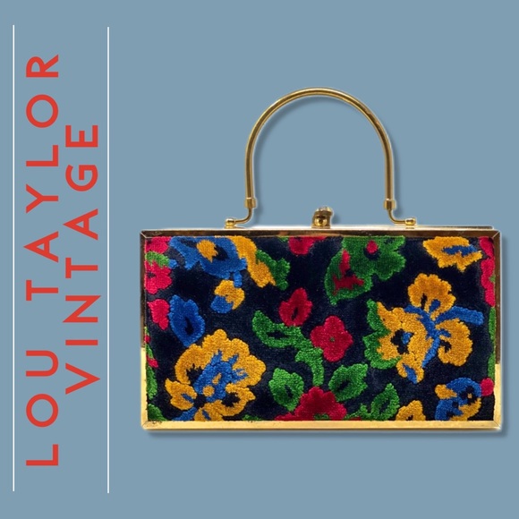 Vintage LOU TAYLOR Chrome Box Bag, circa 60sππ½ - Picture 4 of 12